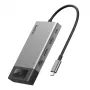 Belkin CONNECT 8-in-1 USB-C -keskitin 2 näytölle - Space Gray