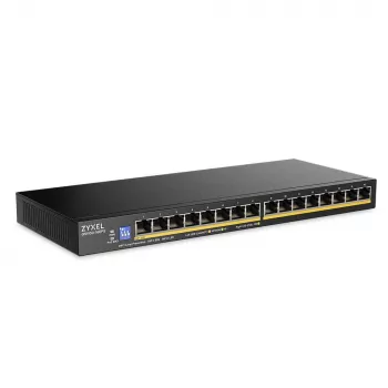 ZyXEL GS1100-16EPS 16-porttinen Gigabit Unmanaged PoE+ -kytkin 135W budjetilla