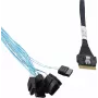 Microchip Adaptec Internal SAS -kaapeli - 1x8 Slim SAS (SFF-8654) - 8x SATA - 0,8 m