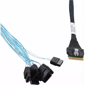 Microchip Adaptec Internal SAS -kaapeli - 1x8 Slim SAS (SFF-8654) - 8x SATA - 0,8 m