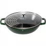 STAUB wok 30 cm kannella valurauta basilikanvihreä