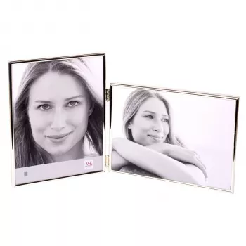 WALTHER Chloe Silver kaksinkertainen valokuvakehys 2x10x15 cm 1x pysty 1x vaaka WD115S