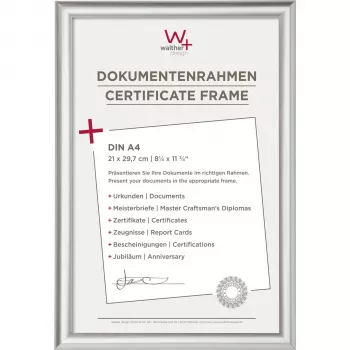 WALTHER Trendstyle KP130S valokuvakehys 21x29,7 cm DIN A4 muovi hopea