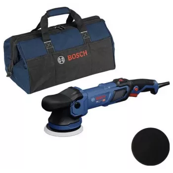 BOSCH GPX9-125S pyörivä kiillotussarja vaahtomuovityynyllä ja kiillotushupulla, 18V akku (laite ilman akkua ja laturia)