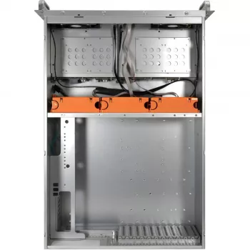 Inter-Tech IPC Storage 4U-4408-L 4U räkkikiinnitteinen palvelinkotelo, 8x 3,5 tuuman Hot-Swap, ilman virtalähdettä, musta