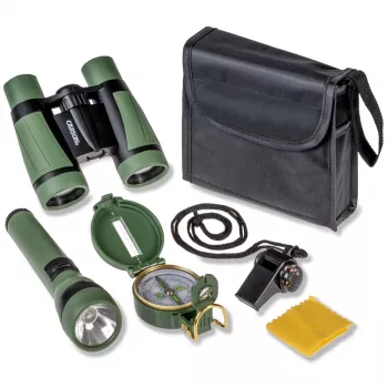 Carson AdventurePak HU-401 5x30 kiikari kompassilla, taskulampulla ja pillillä