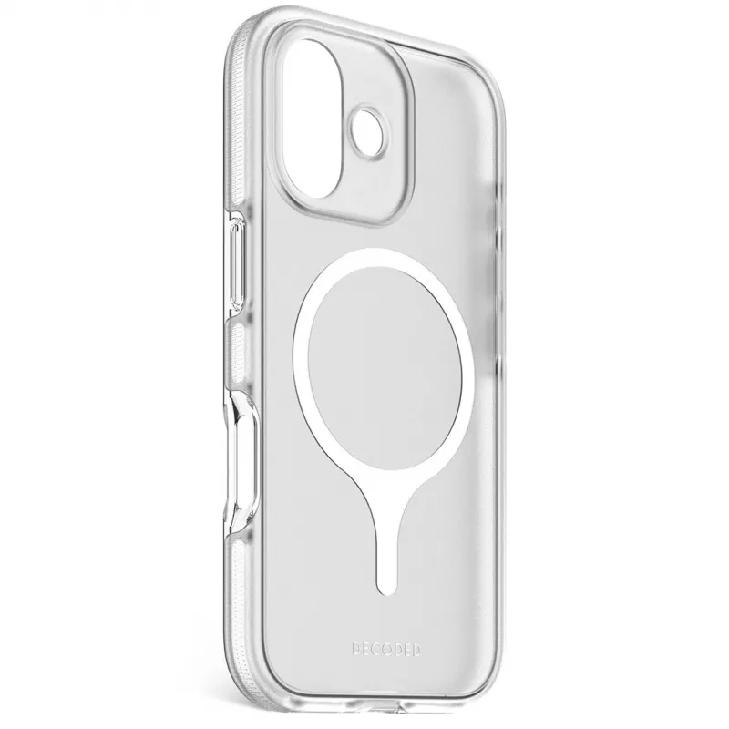 Decoded DropTec läpinäkyvä takakansi iPhone 17:lle MagSafe-yhteensopiva (Frosted White)