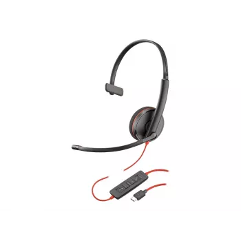 Poly Blackwire C3210 USB-C Yhden korvan kuulokemikrofoni (209748-22)