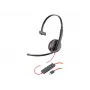 Poly Blackwire C3210 USB-C Yhden korvan kuulokemikrofoni (209748-22)
