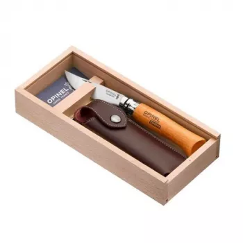 Opinel No. 08 hiiliteräs taittoveitsi pyökkipuukahvalla - 8,5 cm terä