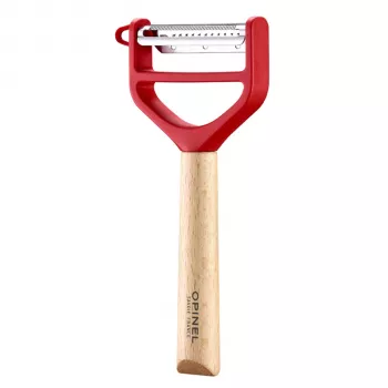 Opinel T-Duo Y-kuorimaveitsisarja punainen pyökkipuu