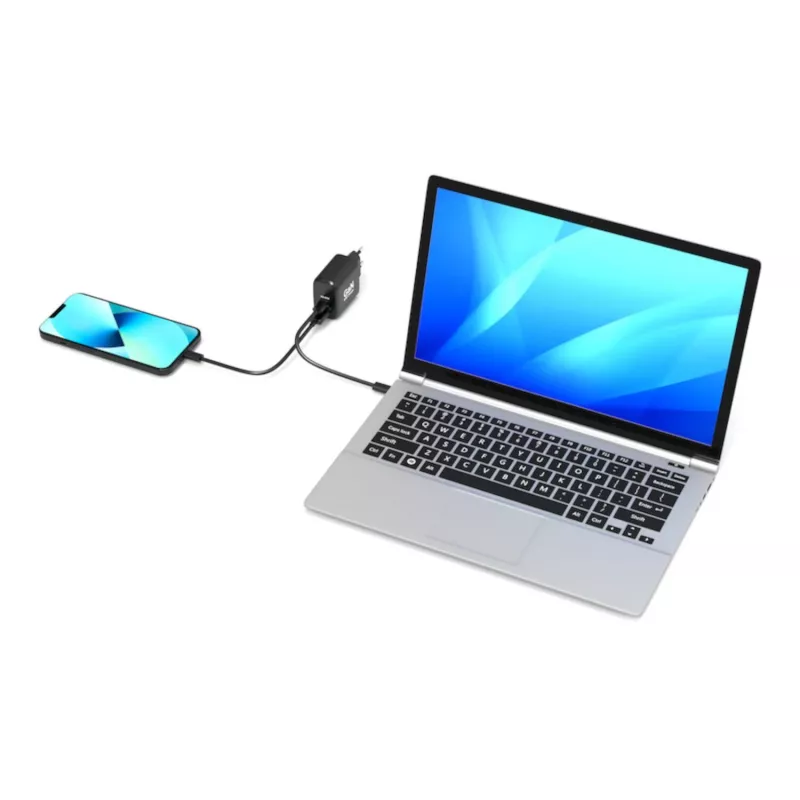 PORT Designs seinälaturi USB-C PD 65W GaN EU-pistoke musta