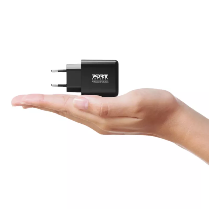 PORT Designs seinälaturi USB-C PD 65W GaN EU-pistoke musta