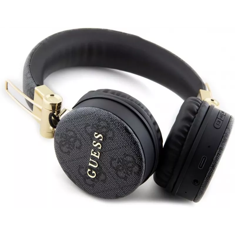 GUESS GUBH704GEMK over-ear Bluetooth-kuulokkeet, musta, 4G Metal Logo