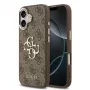 GUESS kova kotelo 4G Metal Logo ruskea Apple iPhone 17:lle