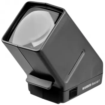 Kaiser Diascop 1 pöytädiaprojektori 2-kertainen suurennus 35 mm dioille musta/harmaa