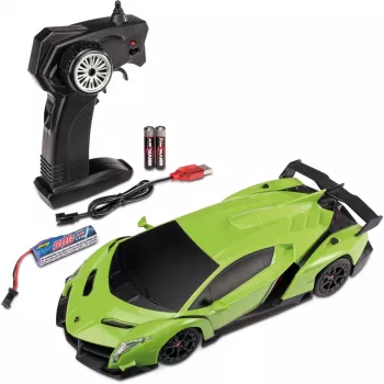 Carson 1:24 Lamborghini Veneno 2.4G 100% RTR RC-auto vihreä