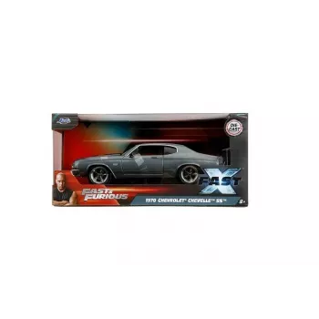 Jada Toys Fast & Furious 1970 Chevrolet Chevelle SS 1:24 die-cast pienoismalli - Gunmetal Grey