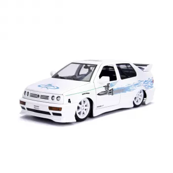 Jada Fast & Furious 1995 VW Jetta 1:24 die-cast pienoismalli (valkoinen)
