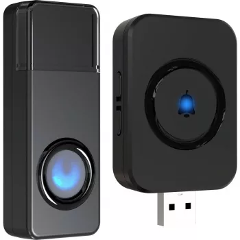 REV Ritter REV Orchestra langaton ovikellon vastaanotin USB-pistorasiaan, 100 m kantama, musta
