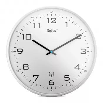 MEBUS 13080 radioseinä kello, valkoinen, 30 cm