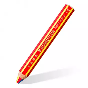 STAEDTLER Noris Junior 1403 BK 3-in-1 sateenkaarikynä, musta, murtumaton, PEFC, yli 2-vuotiaille lapsille