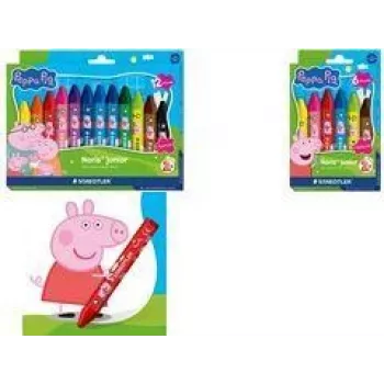 STAEDTLER Noris Junior Peppa Pig väriliidut 12 väriä muovipussissa