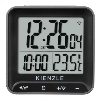 KIENZLE neliönmuotoinen digitaaliherätyskello musta