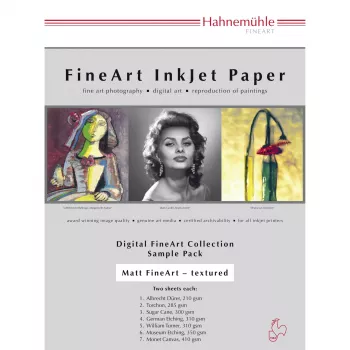 Hahnemühle Digital FineArt kokeilupakkaus - cotton, alfakelluloosa - matta - A4 (210 x 297 mm)