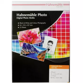 Hahnemühle Photo Matt Fibre 200 - smooth matta - 300 µm - warm tone - A4 (210 x 297 mm) - 25 arkkia