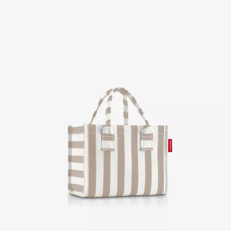 Reisenthel dailyshopper XS summerstripes coffee ostoskassi