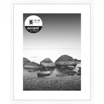 NIELSEN DESIGN Aura valokuvakehys valkoinen 24x30 cm puu sis. paspaturtin 1122001