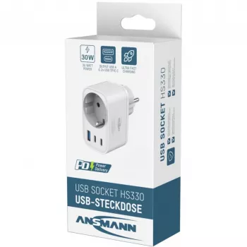 ANSMANN USB-laturi HS330 30W 2xUSB-C/USB/30W