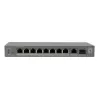 LevelOne PoE+ kytkin 8xGE PoE/1xGE/1xSFP 120W hallitsematon muovi