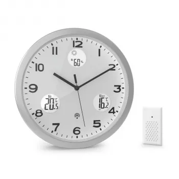 MEBUS 13150 radioseinä kello 30 cm alumiini