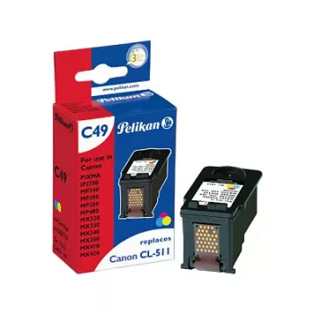 Pelikan yhteensopiva mustekasetti Canon CL-511XL kolmivärinen (syaani, magenta, keltainen) - suuri tuotto