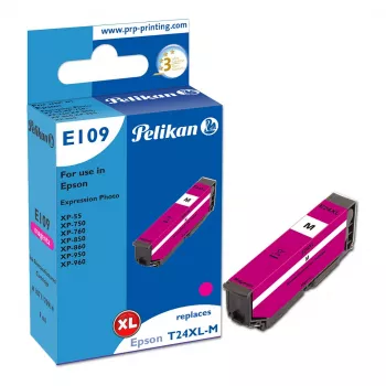 Pelikan E109 yhteensopiva mustepatruuna magenta High Yield (XL) Epson Expression Photo XP-55, XP-750, XP-760, XP-850, XP-950, XP-960 - 1 kpl:n pakkaus