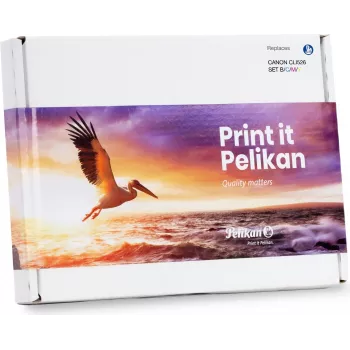 Pelican PromoPack P52 yhteensopivat mustepatruunat 4 kpl:n pakkaus musta syaani magenta keltainen Canon CLI-526