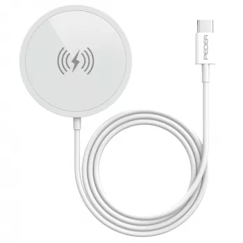 PEDEA langaton magneettinen latausalusta 15W - USB-C, hopea/valkoinen