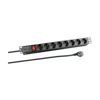 EFB Electronics pistorasia (rack-asennettava) - tulo CEE 7/7 - lähdöt: 8 x CEE 7/3
