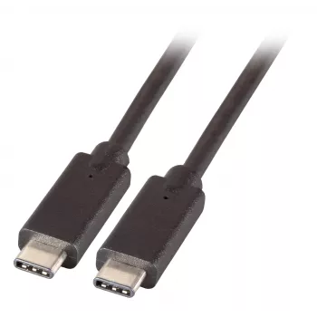 EFB USB 3.2 Gen 1 SuperSpeed -kaapeli, USB-C pistoke USB-C pistokkeeseen, 3A, 5 Gbit/s, 2 m, musta