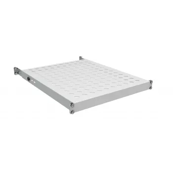 EFB Electronics 19 tuuman 1U kiinteä hylly, asennussyvyys 750-850 mm, kantavuus 120 kg, kaapin syvyys 1000 mm, RAL 7035 vaaleanharmaa
