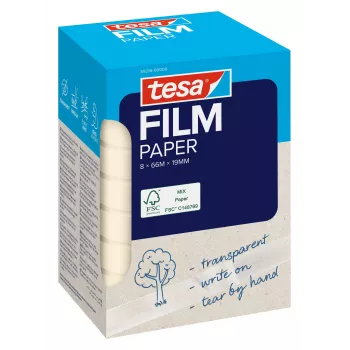 Tesa paperiteippi 8 rullaa läpinäkyvä kirjoitettava taittolaatikko (59216-00000-00)