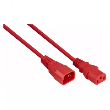 Kabelmeister virtajatkokaapeli C14 - C13 punainen 2 m 0,75 mm²