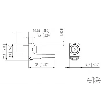 METZ CONNECT koaksiaalimoduuli IEC-pistoke / F-liitin 130898-03-I