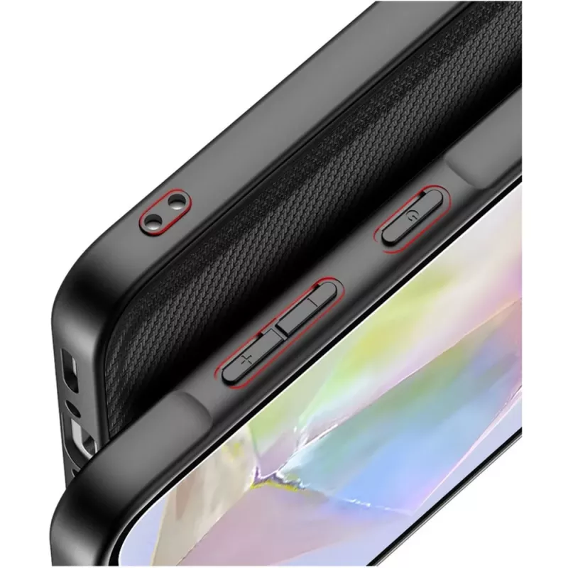 Nevox StyleShell NYLO suojakotelo Samsung Galaxy A37 5G -puhelimelle, musta (2604)