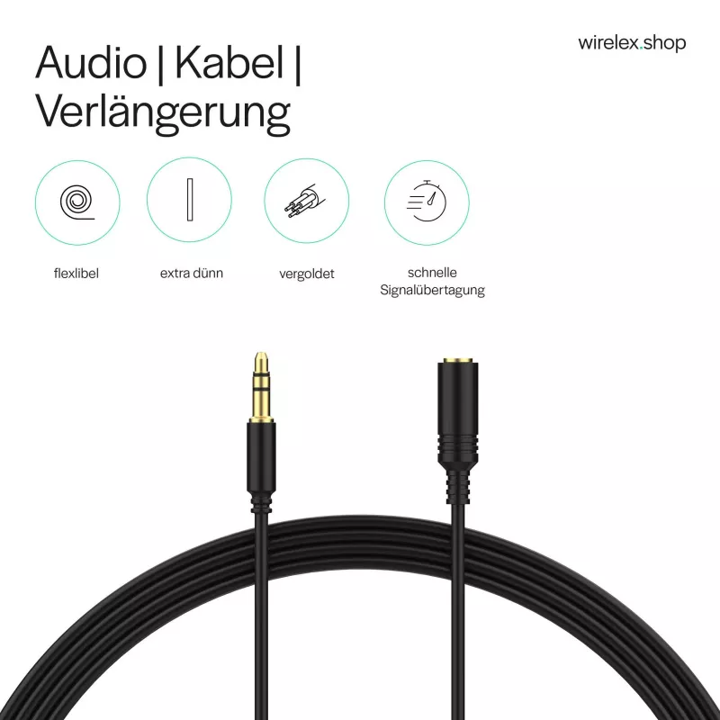 ShiverPeaks audioliitäntäkaapeli mini flex