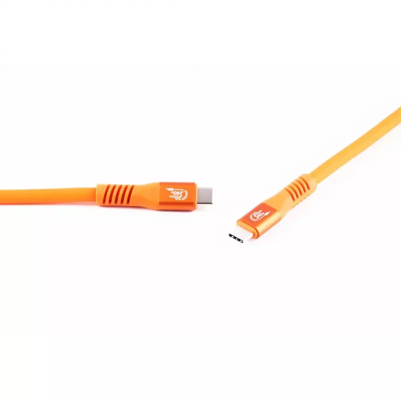 SHIVERPEAKS Flexline USB-C -kaapeli USB 3.2 240W oranssi - kaapeli - digitaali/data