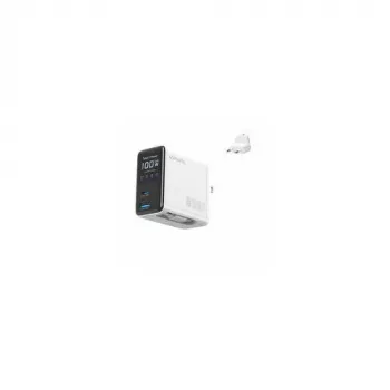 4smarts GaN FlexScreen AI 100W 2xUSB-C + USB-A valkoinen laturi