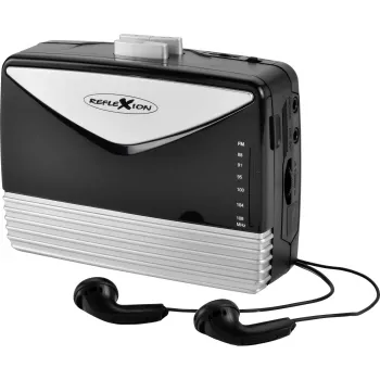 REFLEXION WMR01BK DAB+ & FM radio Bluetoothilla, USB, AUX, kuulokeliitäntä, LCD-näyttö, Dual-Alarm, musta